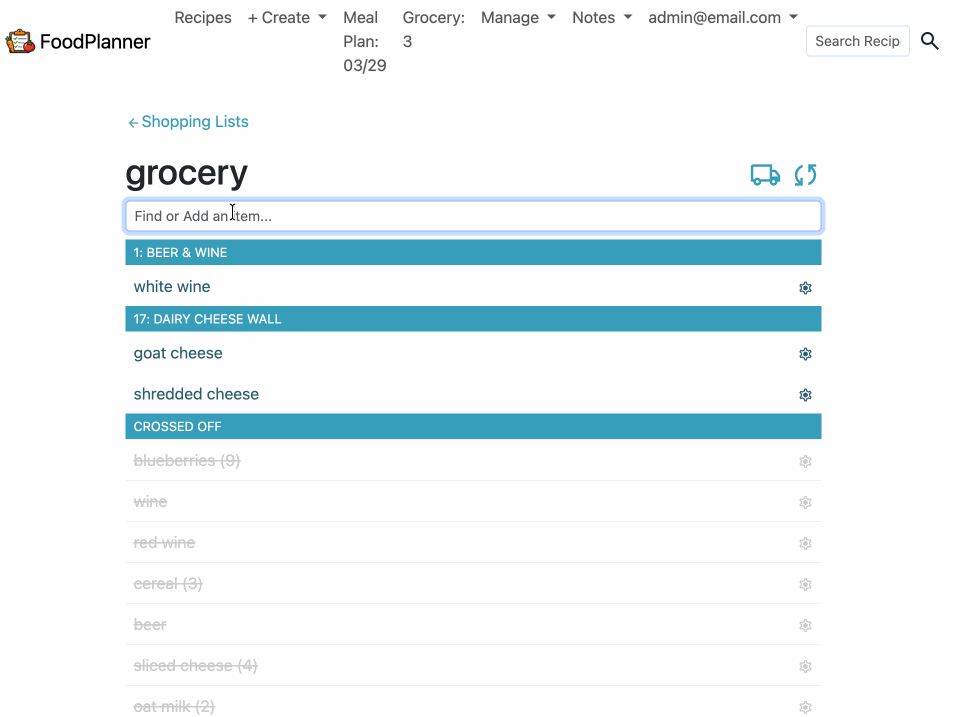 screencap of selecting and activating an item with one click on the list